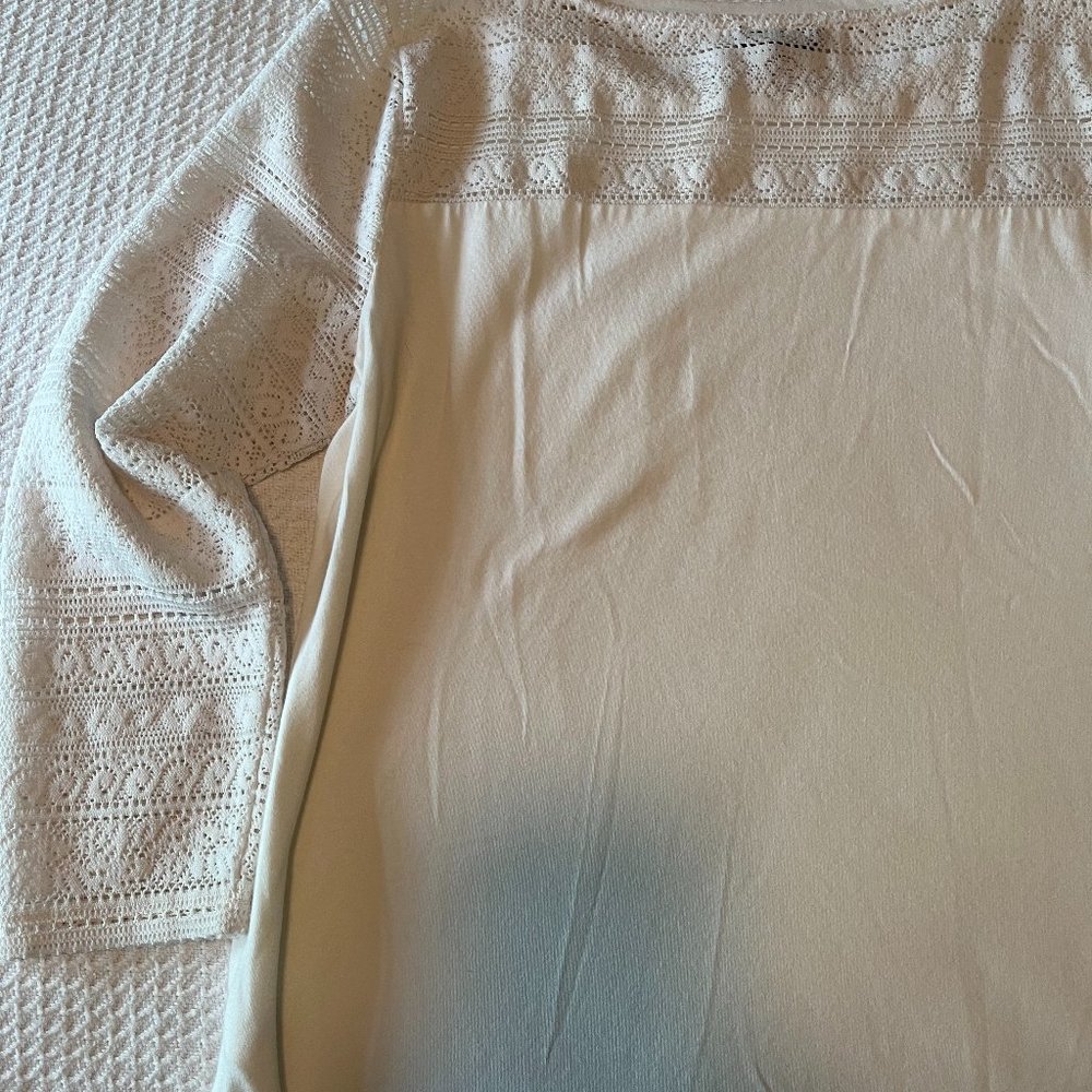 Talbots White Lace top